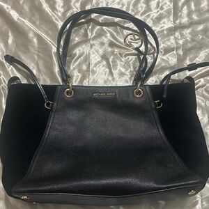 Michael Kors Elegant Leather and Suede Black Tote